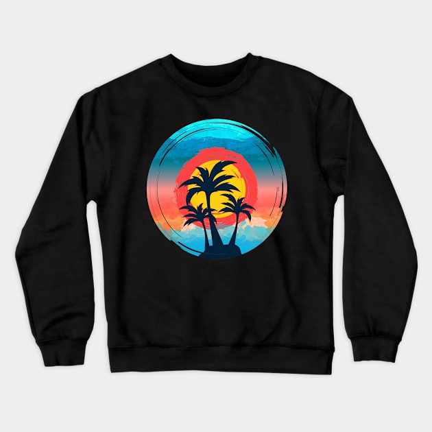 Retro sunset arts Crewneck Sweatshirt by J&R collection